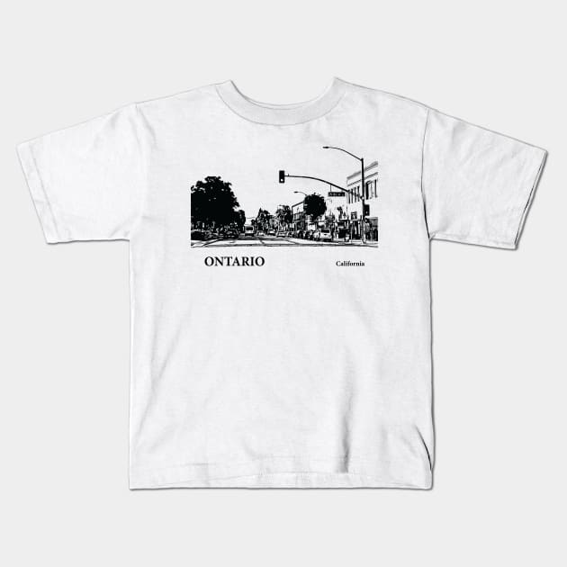 Ontario - California Kids T-Shirt by Lakeric